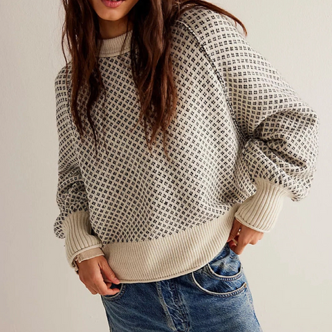 Jacquard Pullover - Grey