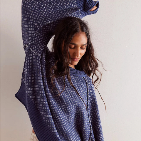 Jacquard Pullover - Purple