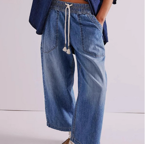 Midi Rise Denim Pants
