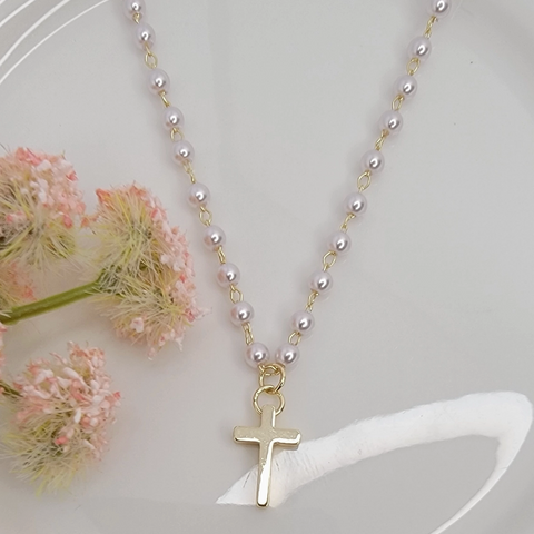 Pearl Cross Necklace
