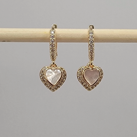 Double Heart Clicker Earrings