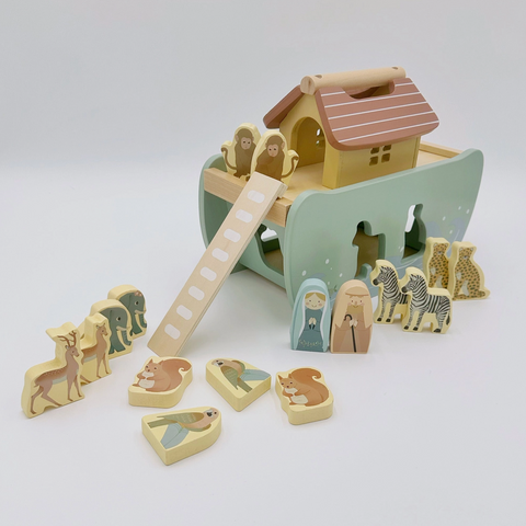 Wooden Noah's Ark Set