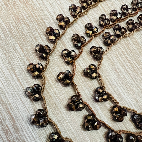 Deep Chocolate Droplet Necklace