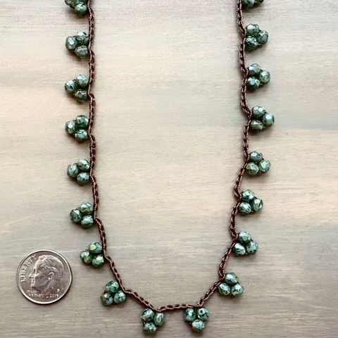 Forest Crystal Droplet Necklace