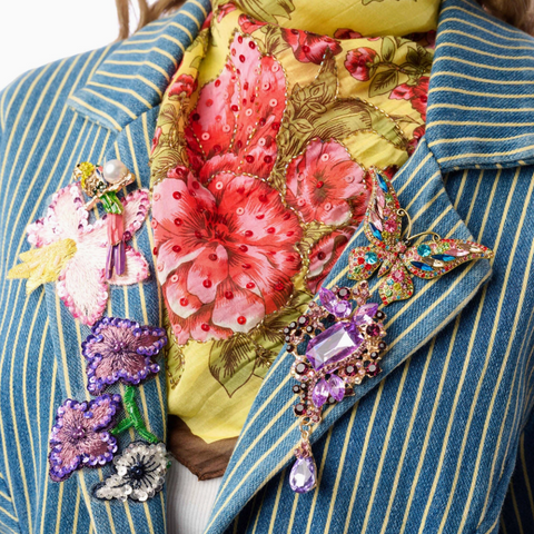 Alaia Stripe Denim Blazer