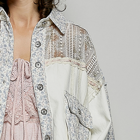 Quilted Jacket - Natural Multi