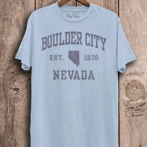 Boulder City Tee - Blue Mineral