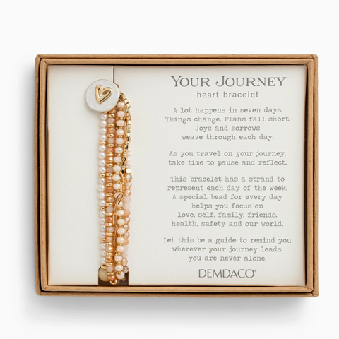 Beaded Love Bracelet - Champagne