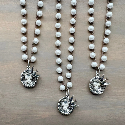 Pewter Nest Necklace
