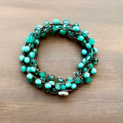 Aqua Mix Crystal Necklace