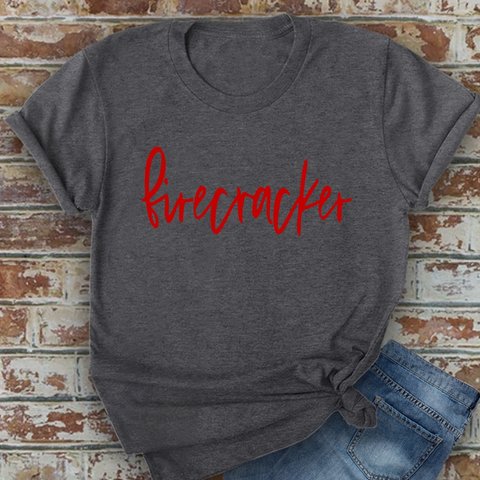 Firecracker Tee - Charcoal
