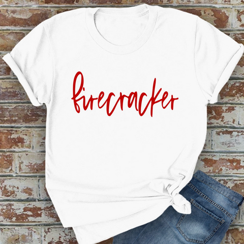 Firecracker Tee - White