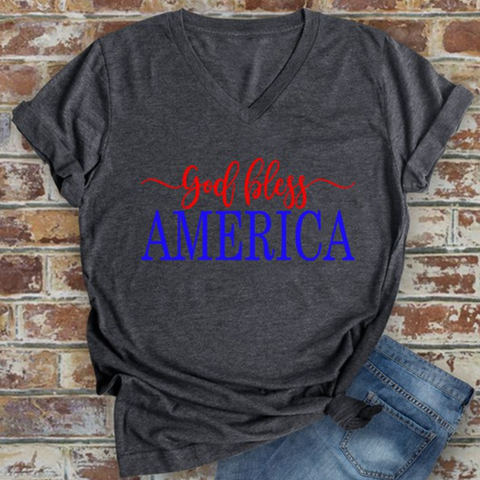 God Bless Tee - Charcoal
