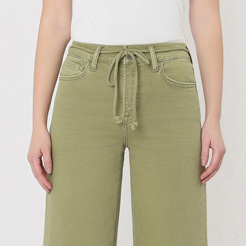 Drawstring Jeans - Eucalyptus