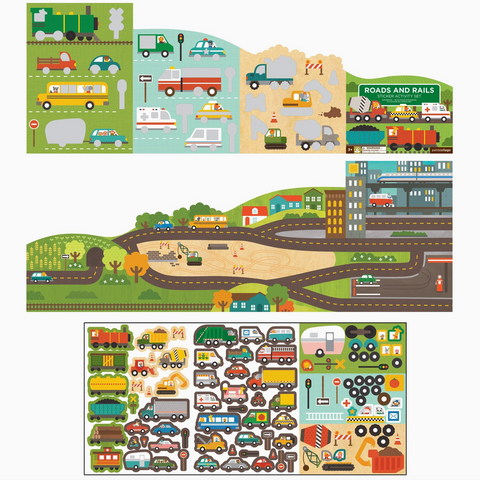 Roads & Rails Sticker Book