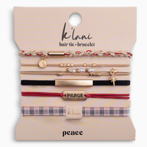Peace Hair Tie Bracelet