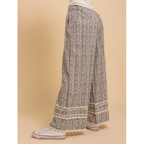Vintage Stripe Pant - Grey