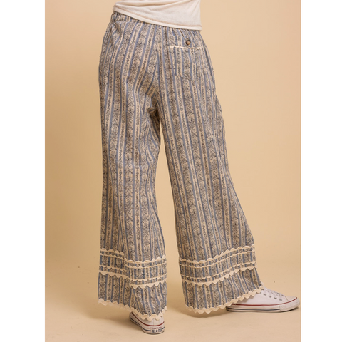 Vintage Stripe Pant - Grey