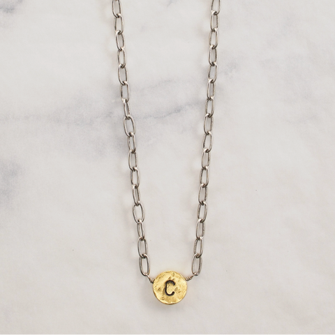 Katana Necklace - Gold Disk