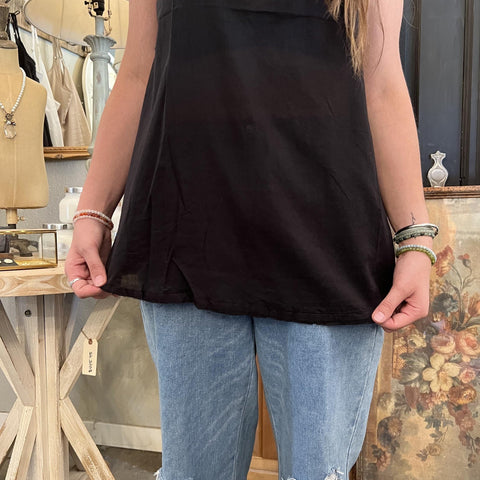 Spaghetti Strap Camisole - Black