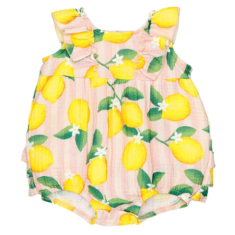 Lemon Ruffle Romper