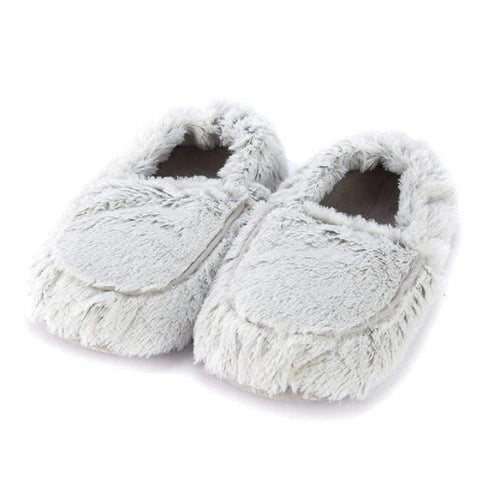 Grey Marshmallow Warmies Slippers