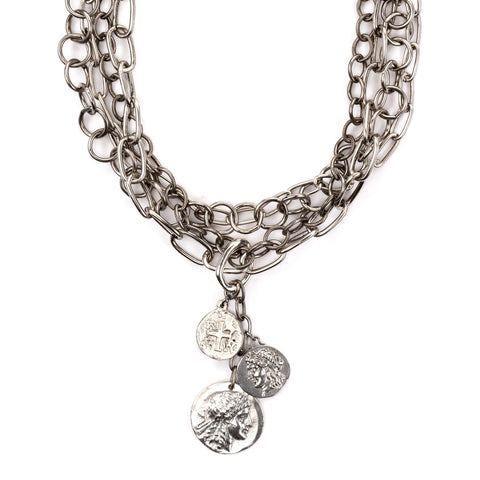 Coin Cluster Pendant Necklace