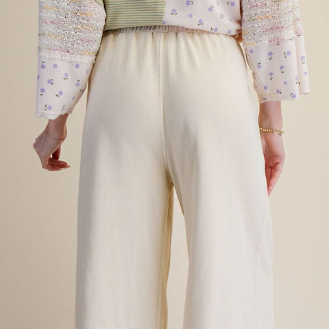 Terry Knit Pant - Ecru