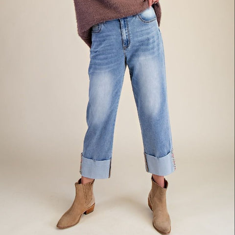 Leslie Washed Denim Pant